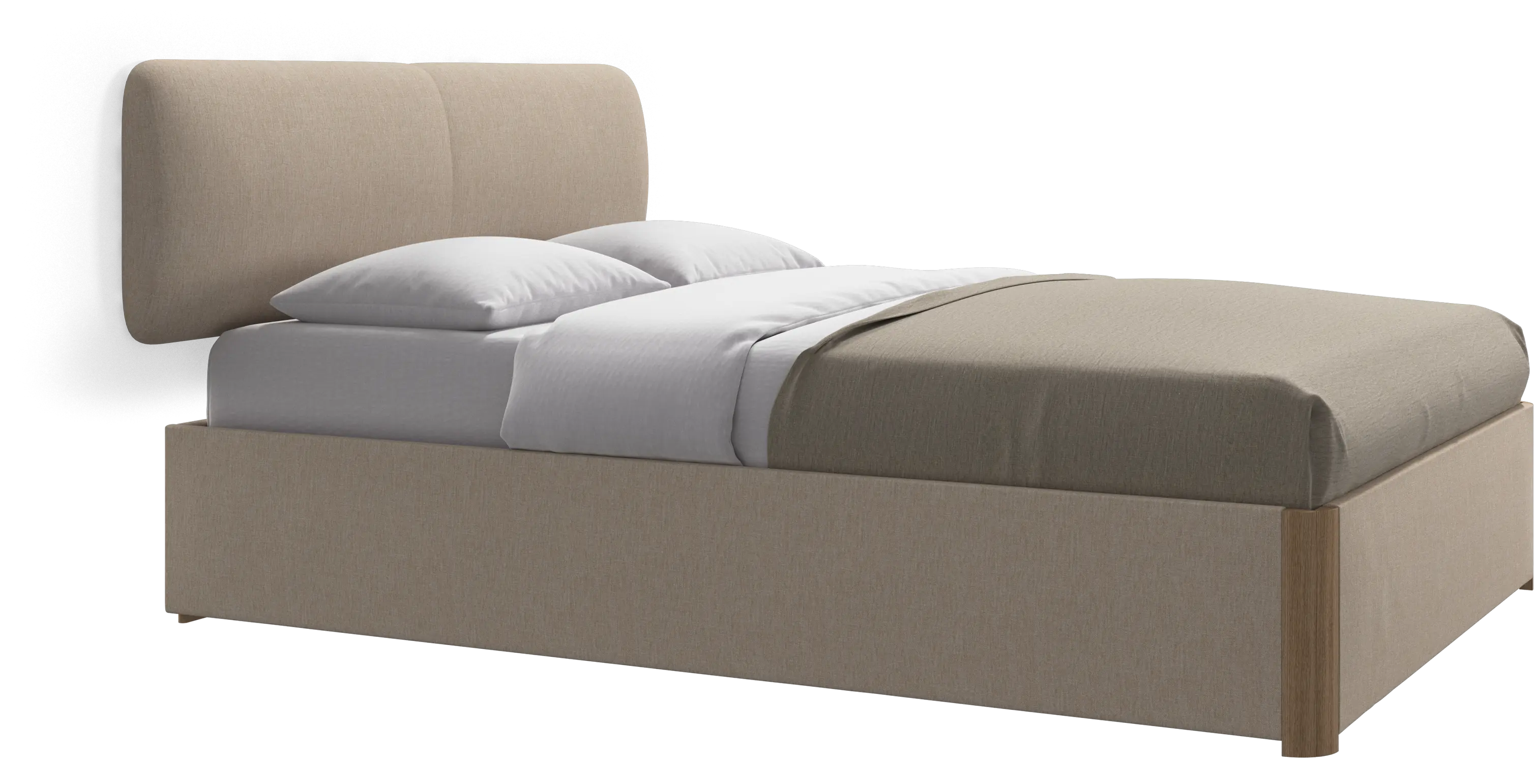 Element bed, wall-mounted headboard, with slats, excl. mattress